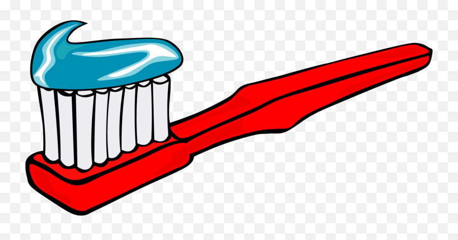Red Toothbrush Clipart Transparent Png - Tooth Brush Clipart Emoji,Toothbrush Clipart