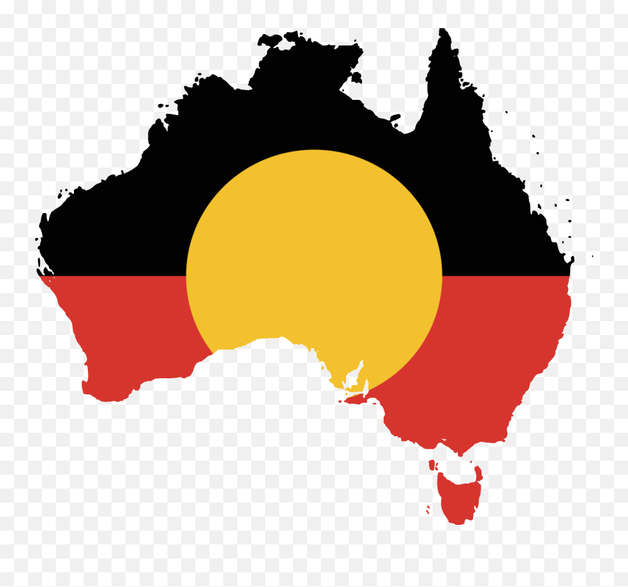 Flag Map Of Australia - Aboriginal Flag Australia Shape Emoji,Australia Flag Png