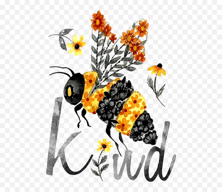 Bee Kind Floral Bee Limited Edition Girlfriend Farm Shower Curtain - Bumble Bee Wall Art Emoji,Kind Clipart