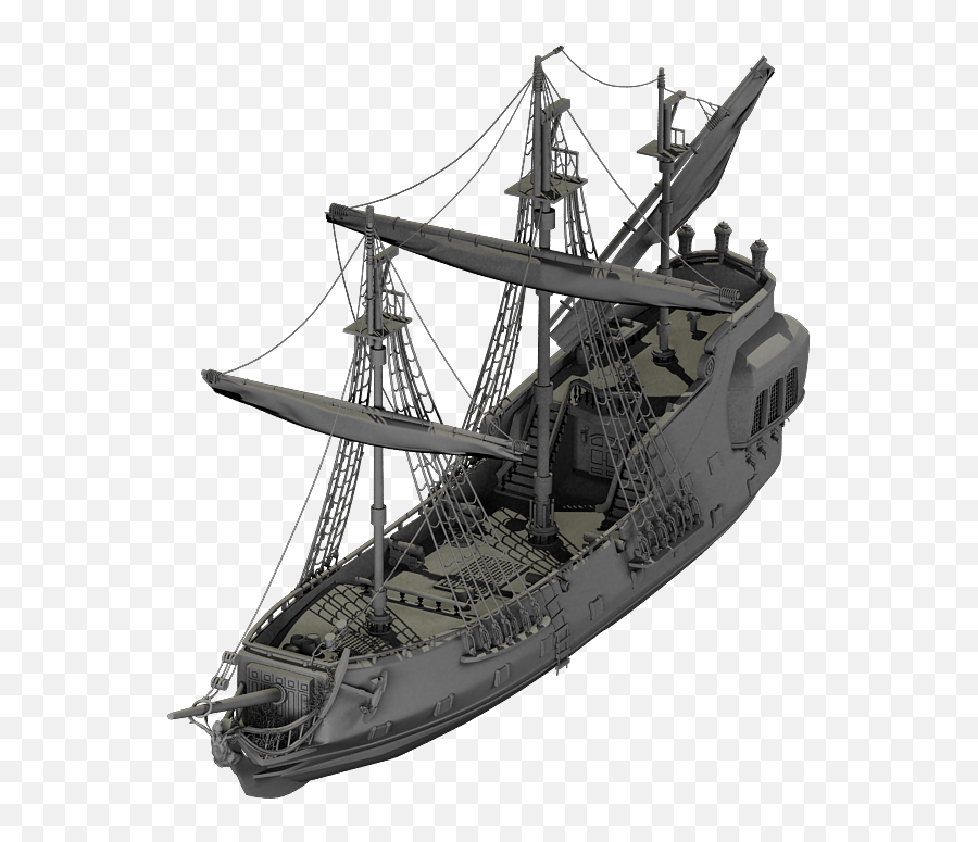 Pirate Ship - Ship 3d Model Png Emoji,Pirate Ship Png