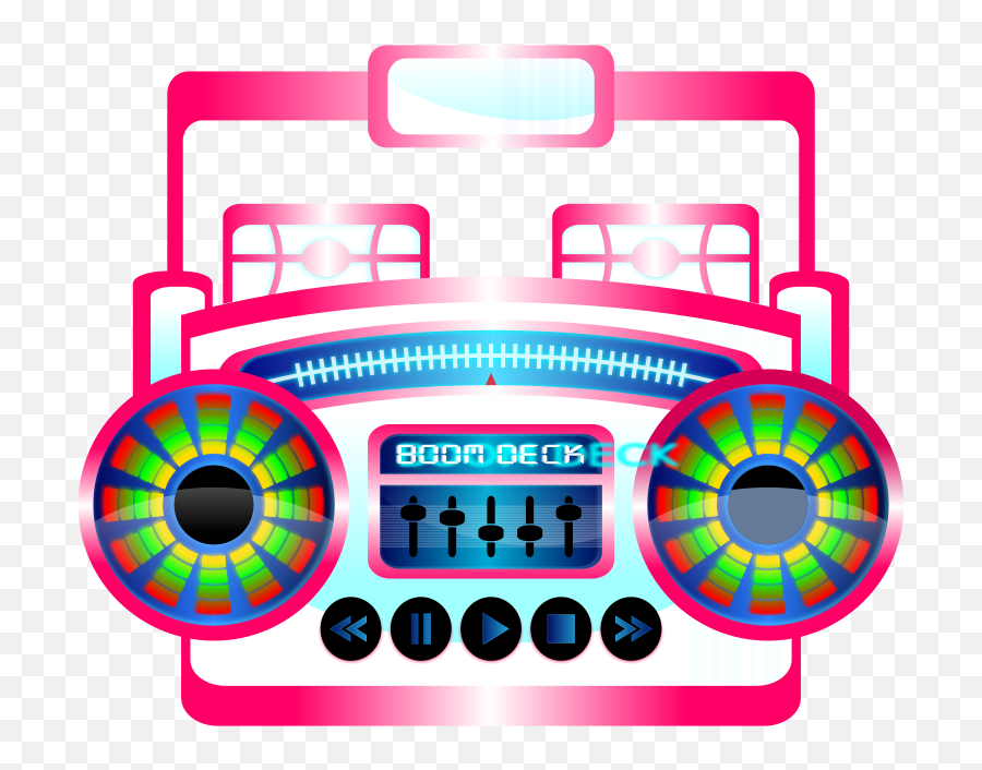 Free Clip Art Boom Box Fuschia - Cool Music Clipart Emoji,Boom Clipart