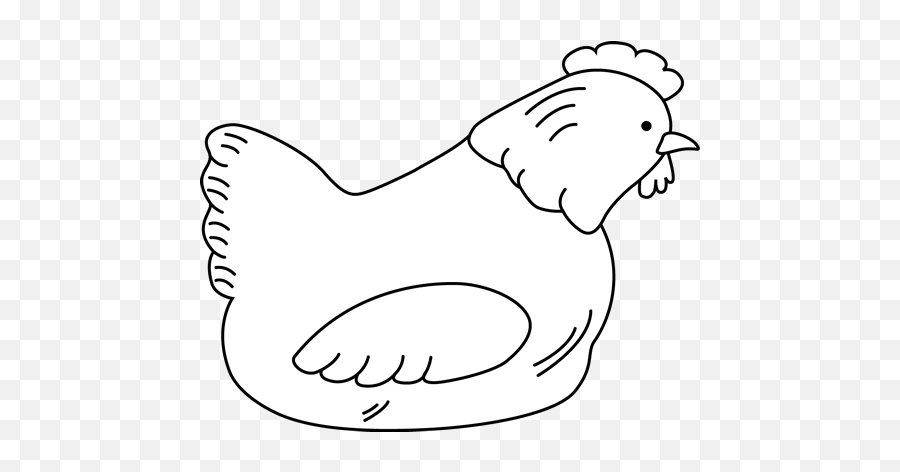 Rooster And Hen Clipart Etc Image 20313 - Hen Black And White Clipart Png Emoji,Rooster Clipart