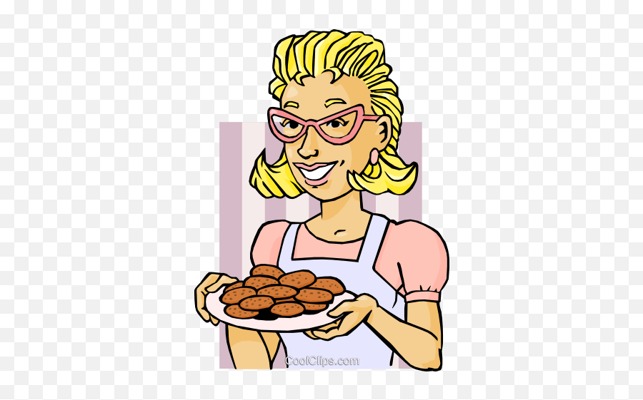 Mom Serving Cookies Royalty Free Vector Clip Art Emoji,Free Clipart Cookies