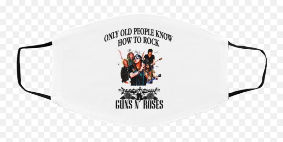 Only Old People Know How To Rock Guns Nu0027 Roses Face Mask Emoji,G N R Logo