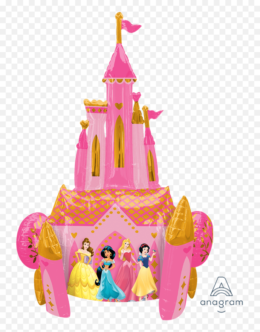Disney Princess Castle 55 Airwalker Balloon U2013 Instaballoons Emoji,Disney Castle Logo Png