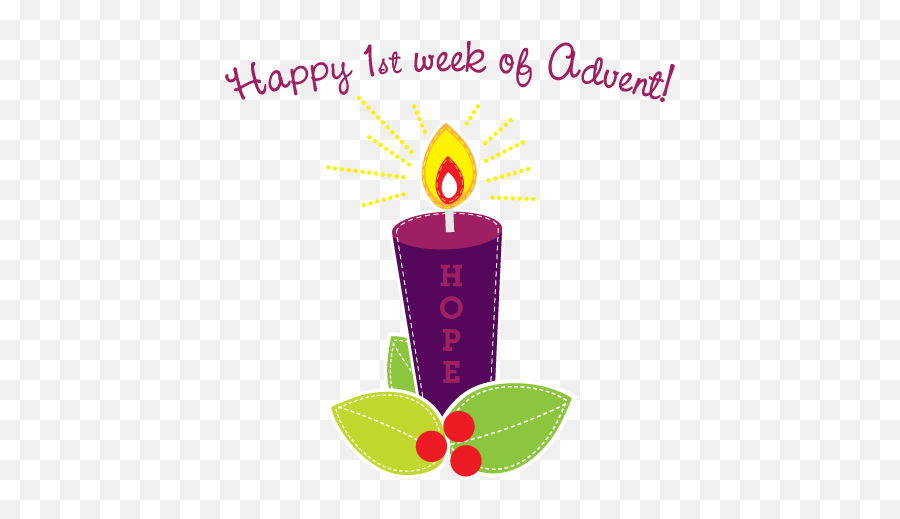 Advent Clipart Hope Advent Hope - Happy First Week Of Advent Emoji,Advent Clipart