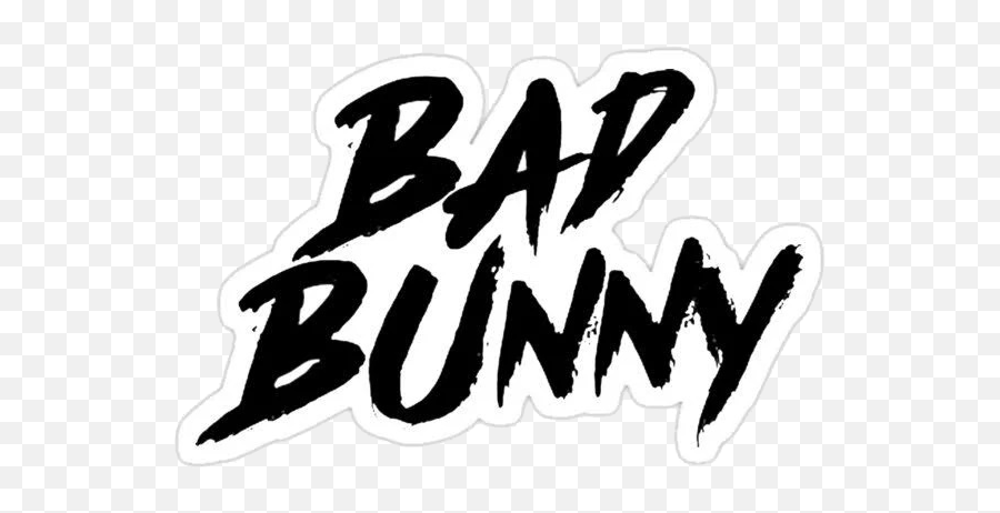 Bad Bunny Logo Sticker - Bad Bunny Stencil Emoji,Bad Bunny Logo