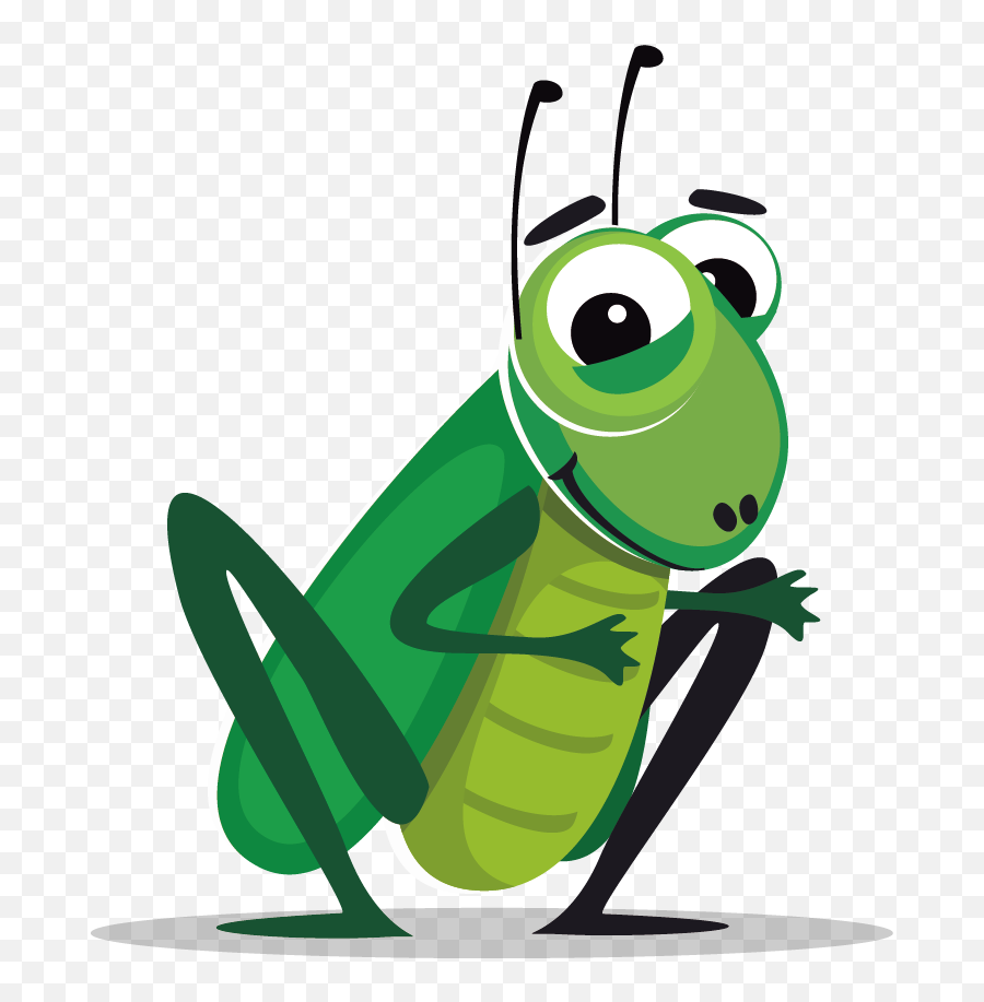 Insect Cricket Cartoon Clip Art Vector - Grasshopper Clipart Png Emoji,Grasshopper Clipart