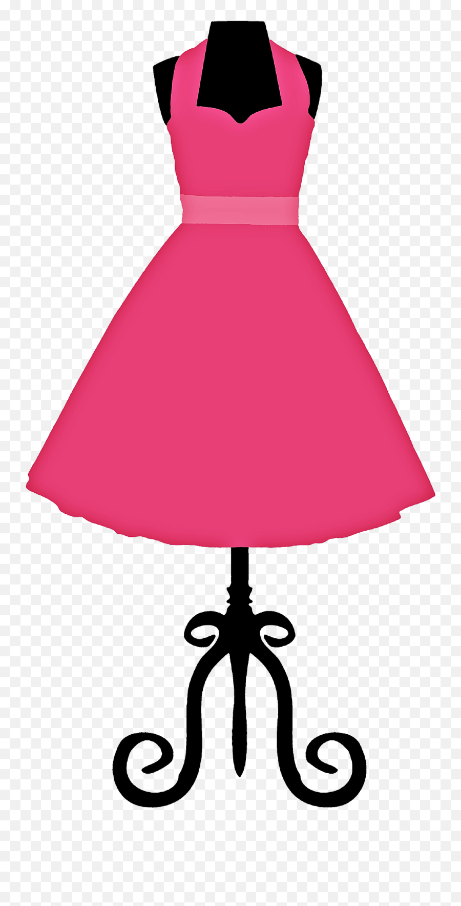Pink Dress - Dress On Mannequin Clipart Emoji,Transparent Dress