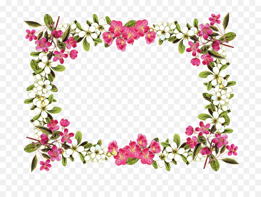 Best Vintag Flower Border - Flower Wallpaper Border Design Emoji,Border Clipart