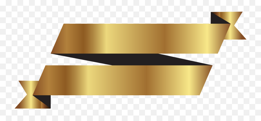 Free Gold Ribbon 1197316 Png With - Horizontal Emoji,Gold Ribbon Png