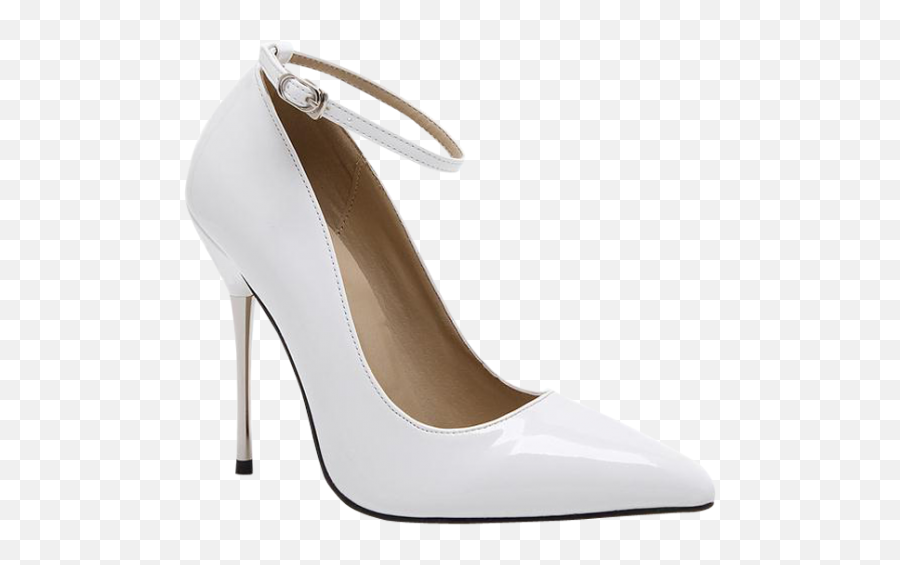 White Ankle Strap Stilettos Png Image - White Heels Transparent Background Emoji,Transparent Heels