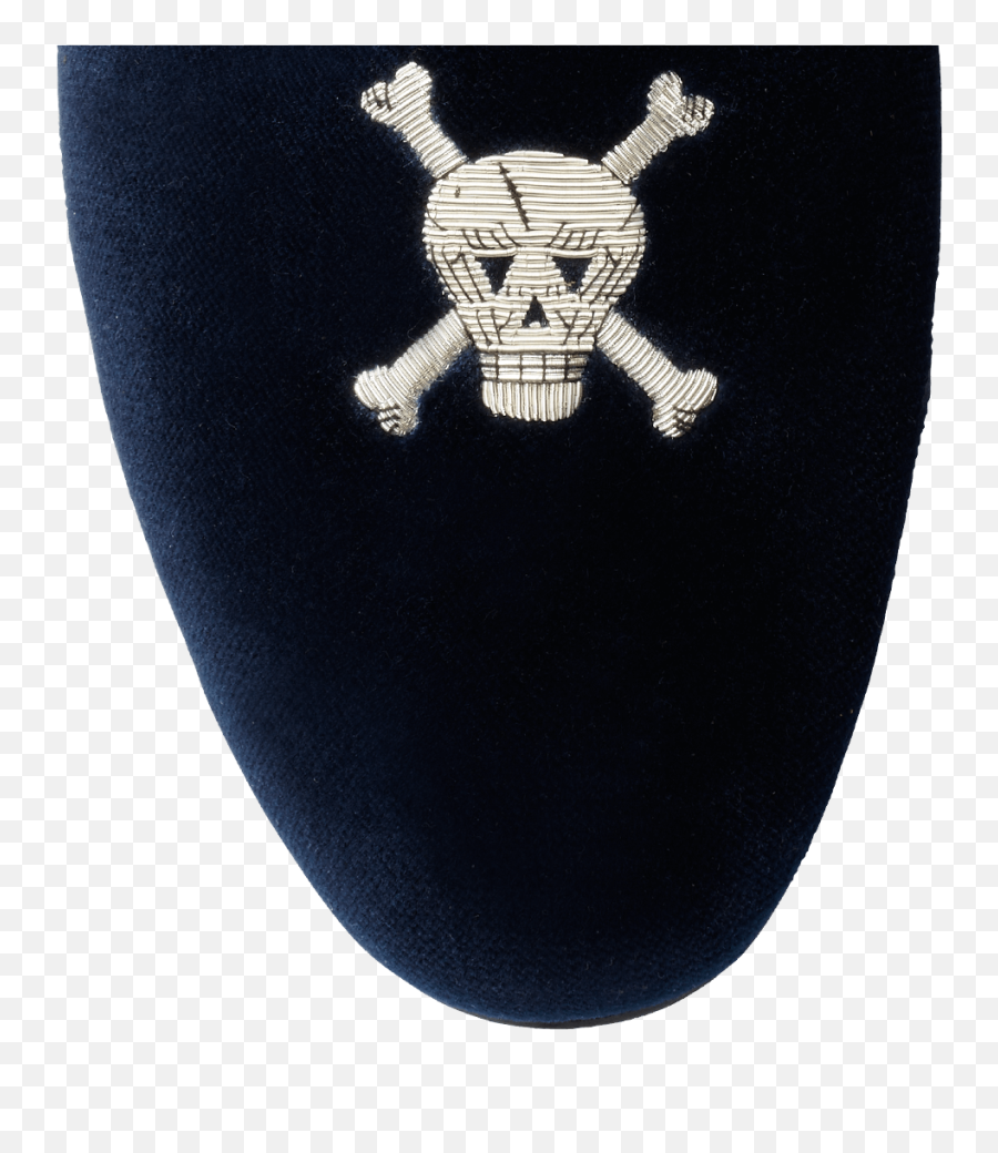 Skull U0026 Crossbones Navy Velvet Crockett U0026 Jones U2013 Crockett - Tuxedo Slippers Skulls And Bones Emoji,Skull And Crossbones Png