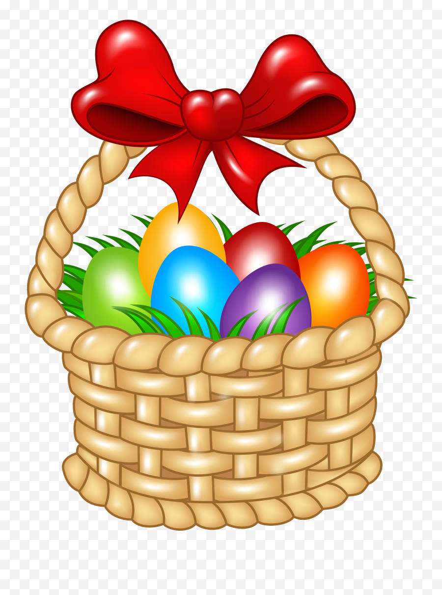 Easter Basket Clipart Merry Christmas And Happy New - Clip Emoji,Happy Easter Clipart
