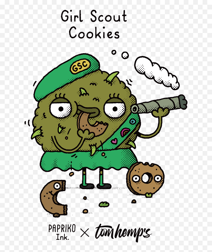 Weed Strain Of The Day Cartoon - Dot Emoji,Girlscout Cookie Clipart