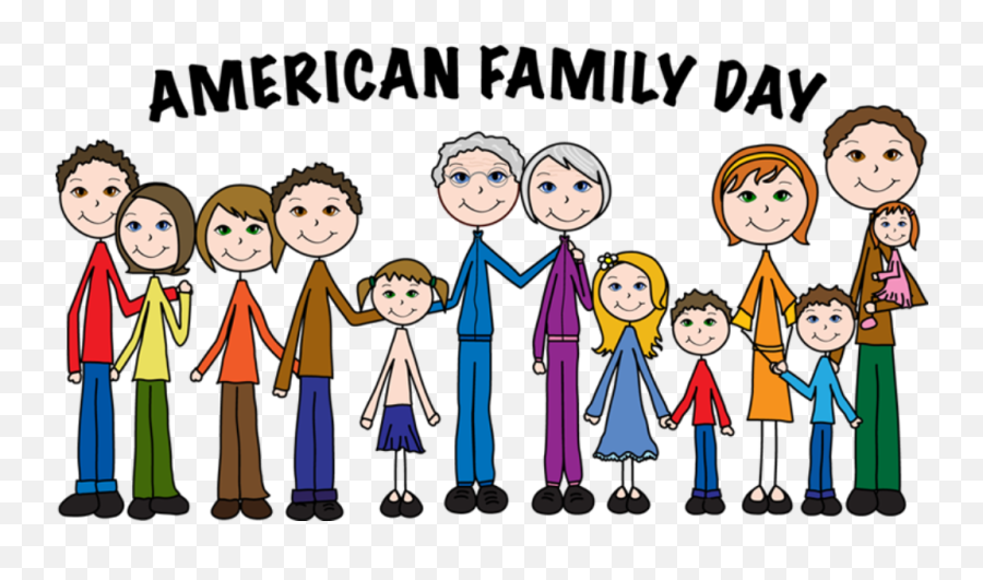 Clipart Of Family And Friends - White American Family Emoji,Friends And Family Clipart