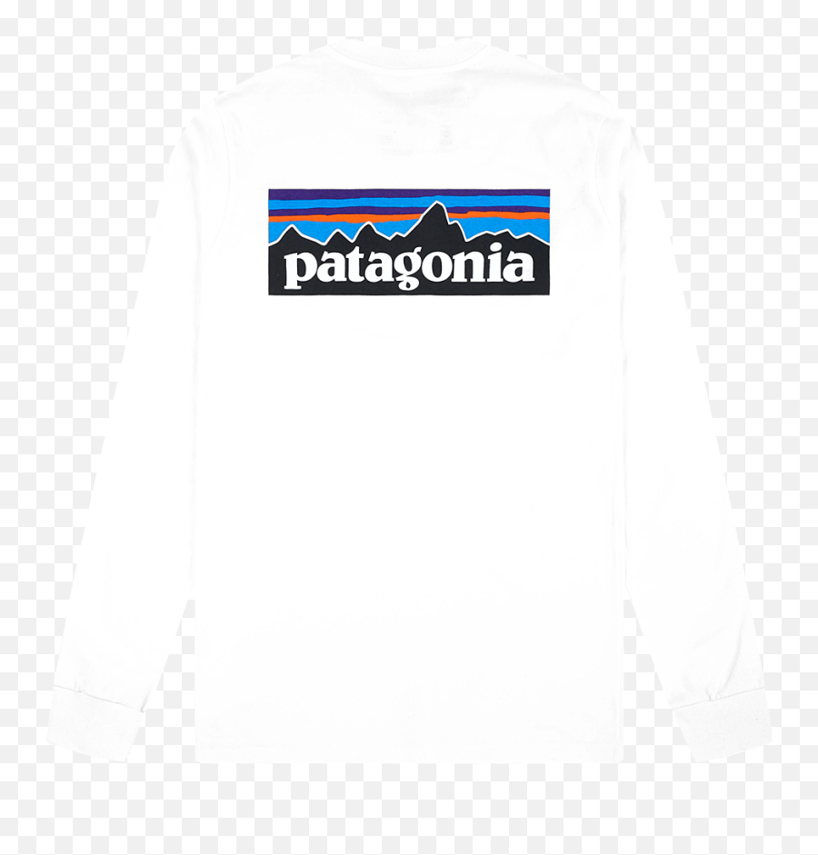 Patagonia P - 6 Logo Responsible Longsleeve White Emoji,Patagonia Logo Transparent