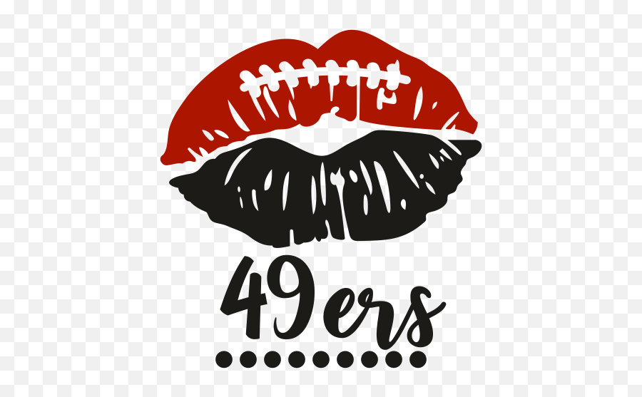 San Francisco 49ers Lips Svg 49ers Lips Vector File San Emoji,49ers Logo Transparent