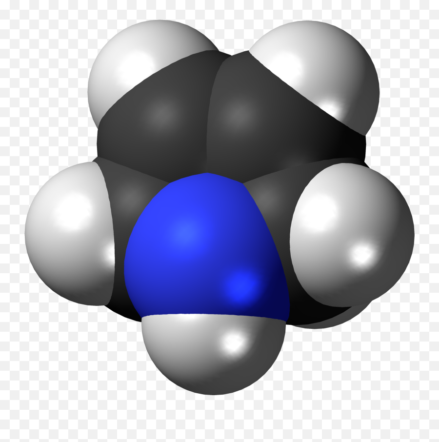 Colorful Molecule Model Of Pyrroline At White Background Emoji,Model Clipart