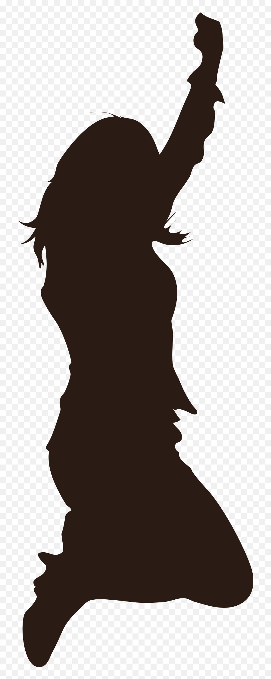 Download Hd Silhouette Girl Jumping Woman 1221429 - Jumping Emoji,Disney Silhouette Png