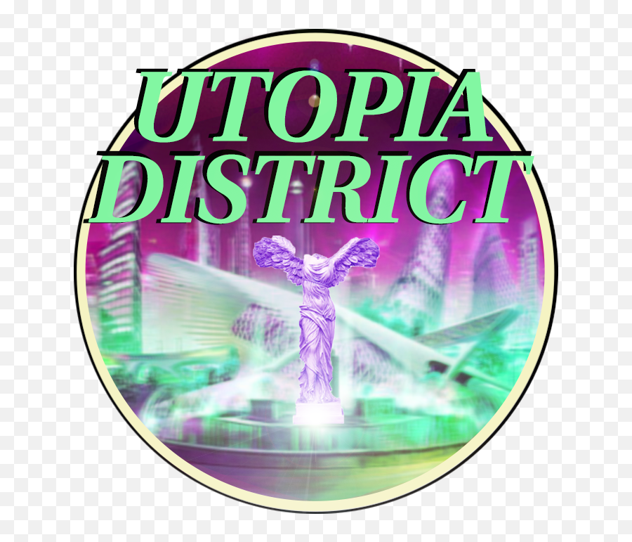 Utopia District Vaporwave Culture Art Music U0026 Community Emoji,Vaporwave Statue Png