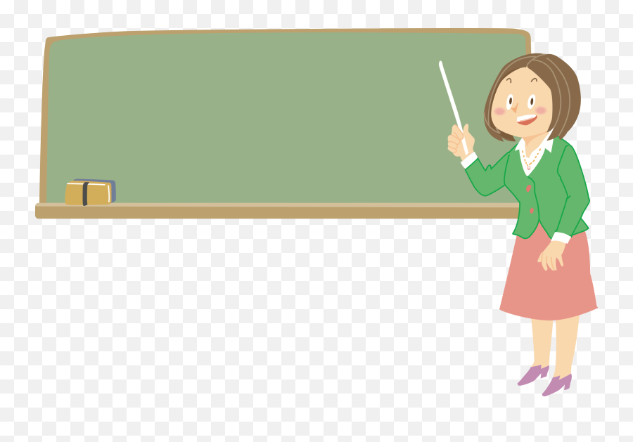 Download Download Female Teacher - Woman Teacher Free Clipart Emoji,Chalkboard Clipart