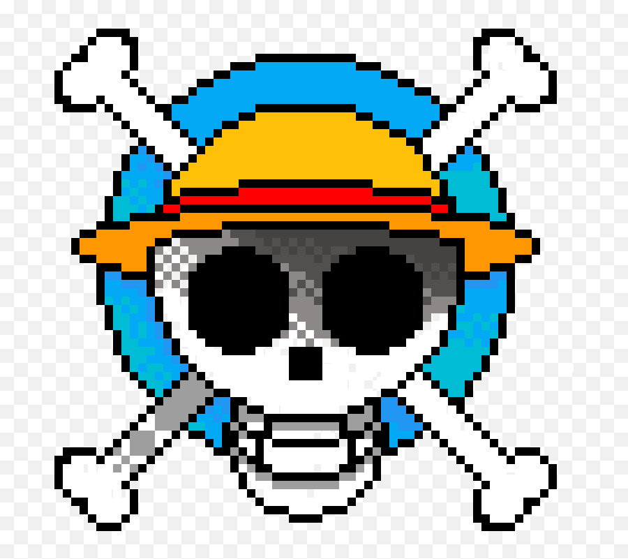 Pixilart - One Piece 100x100 Pixel Emoji,One Piece Logo