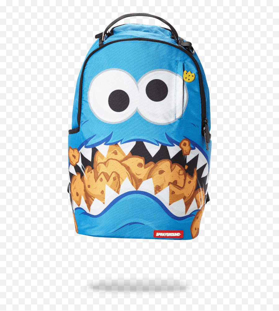 Cookie Monster Shark - Sprayground Backpacks Cookie Monster Emoji,Cookie Monster Png