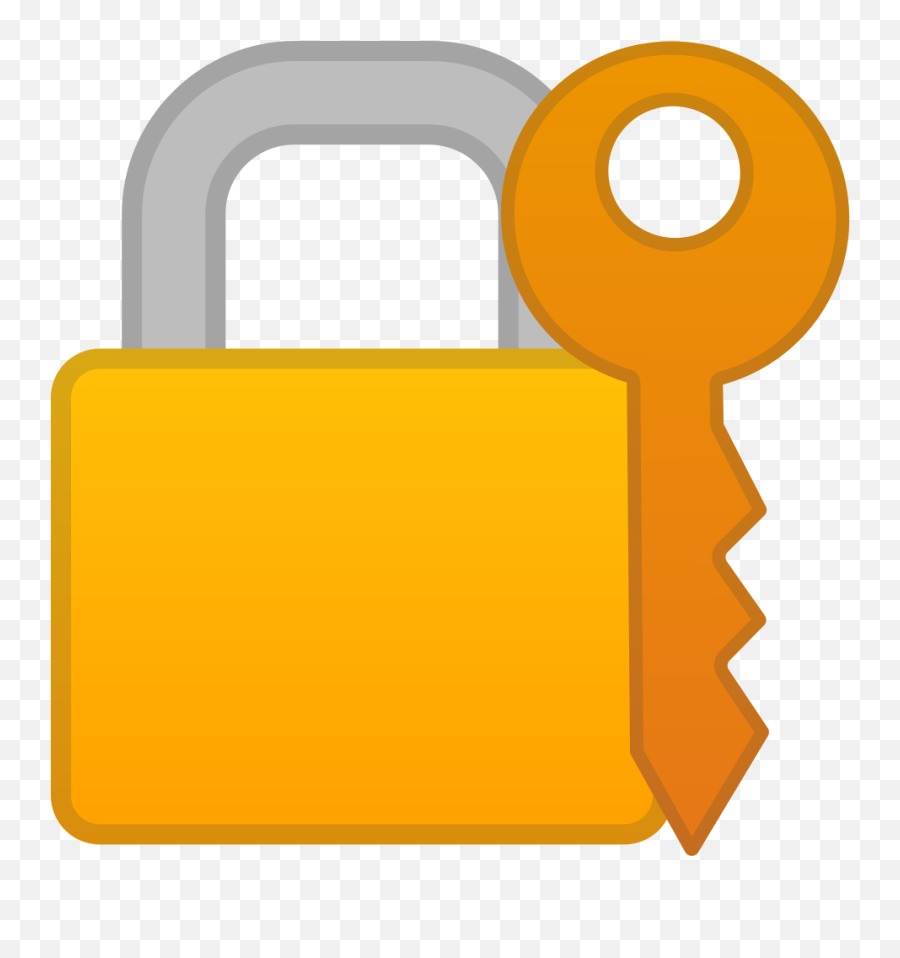 Lock Emoji With Key - Lock Key Icon Png,Locker Clipart