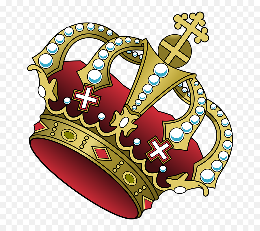 Download Hd Crown Clipart Tilted - Royal Blue And Gold Crown Tilted Crown Png Emoji,Gold Crown Png
