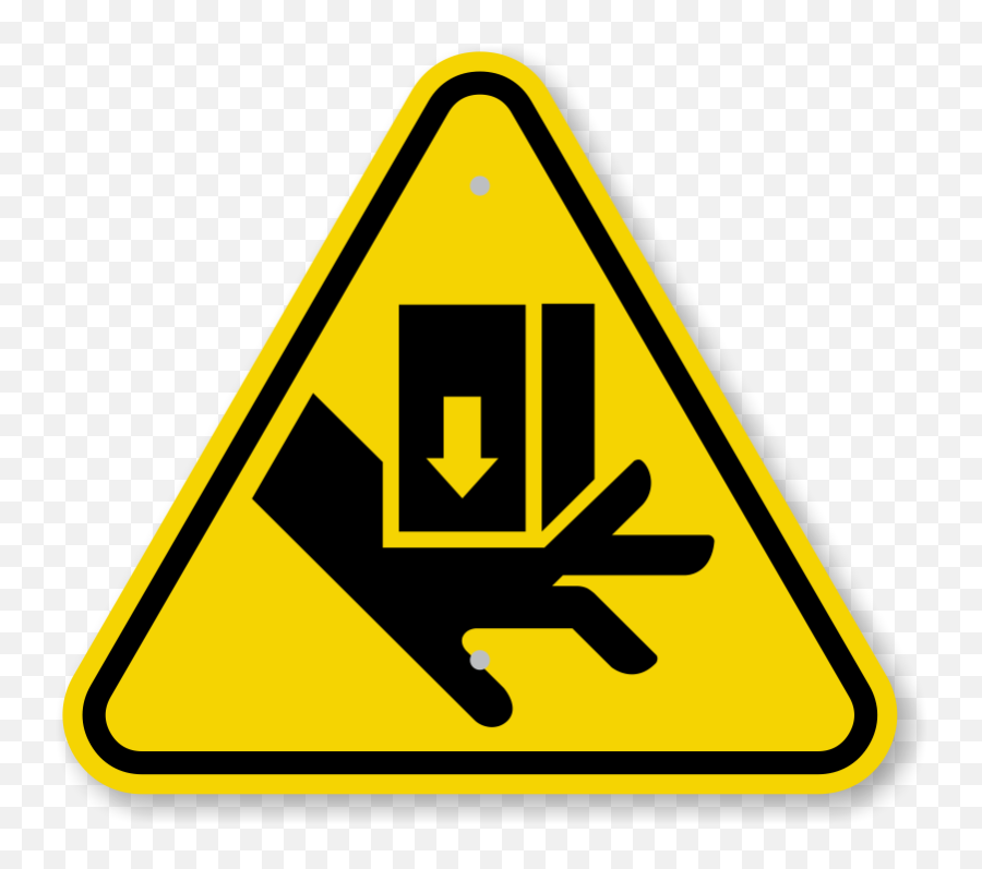 Download Pinch Point Warning Sign - Pinch Point Symbol Hand Pinch Point Sign Emoji,Warning Logo