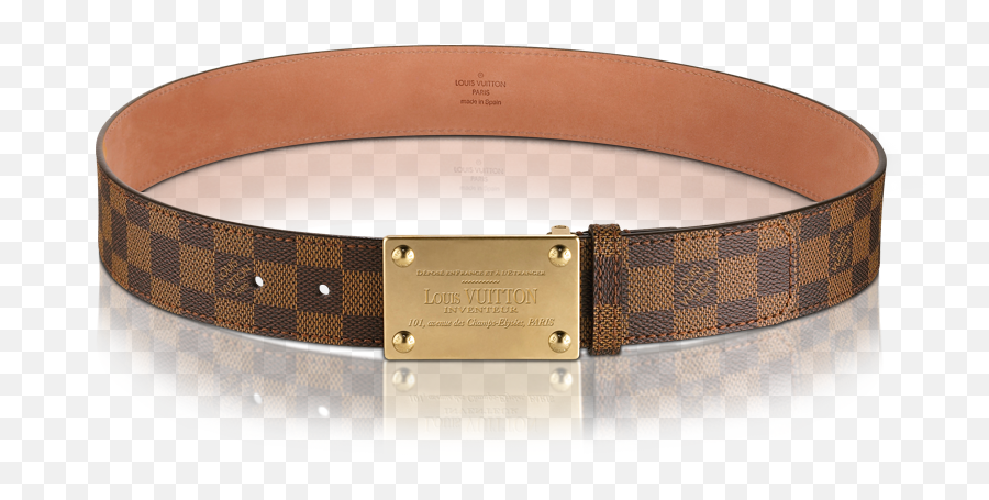 Lv Inventeur Damier Belt - Louis Vuitton Damier Belt Full Lv Belt Png Emoji,Belt Png