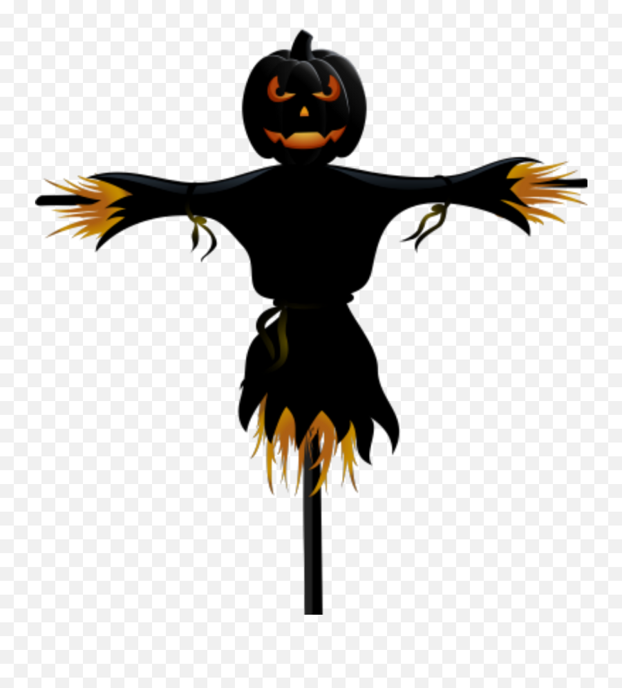 Download Halloween Pumpkin Scarecrow Transparent Png Clip - Scarecrow Transparent Emoji,Pumpkin Transparent Background