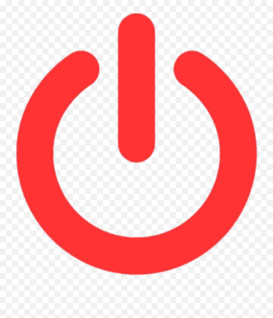 Red Power Button Transparent Png - Icono De Encendido Y Apagado Emoji,Button Transparent
