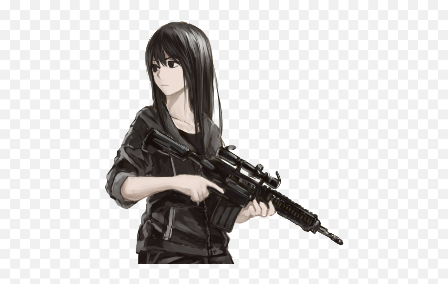 Download Anime High - Quality Png Hq Png Image Freepngimg Cool Anime Girl With Gun Emoji,Anime Transparent Background