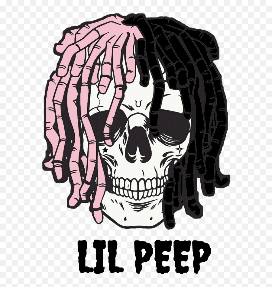 Lil Peep Skeleton Mini Art Print By Califerclothing - Lil Peep As A Skeleton Emoji,Lil Peep Logo