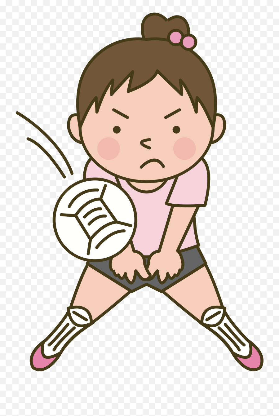 Download Hd Volleyball Png Image - Cartoon Transparent Emoji,Volleyball Player Png
