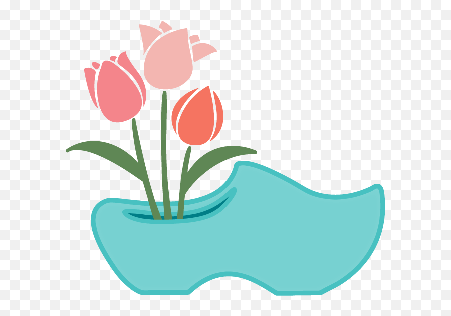 Klompen Stampers Clog Logo - Lady Tulip Clipart Full Size Emoji,Tulip Logo