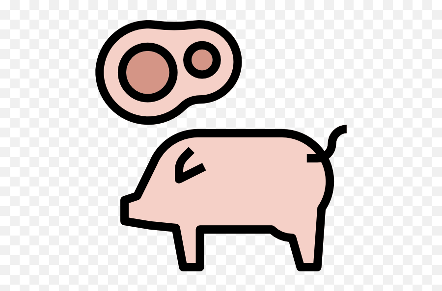 Pork Free Icon - Domestic Pig 512x512 Png Clipart Download Emoji,Free Pig Clipart