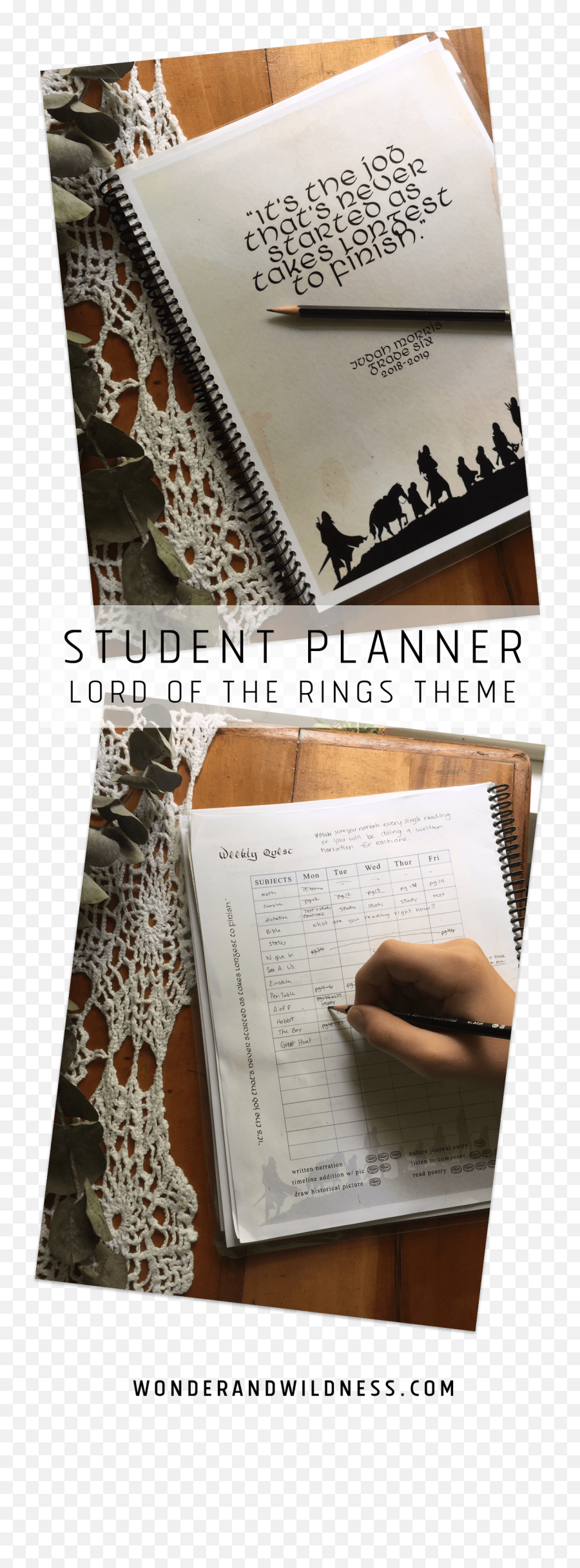 Lord Of The Rings Student Planner - Document Emoji,Lord Of The Rings Logo