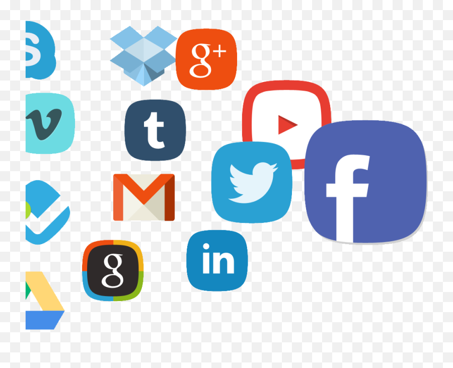 Free Social Media Icons Png - All Social Logo Png Full All App Logo Png Emoji,Social Media Icons Png