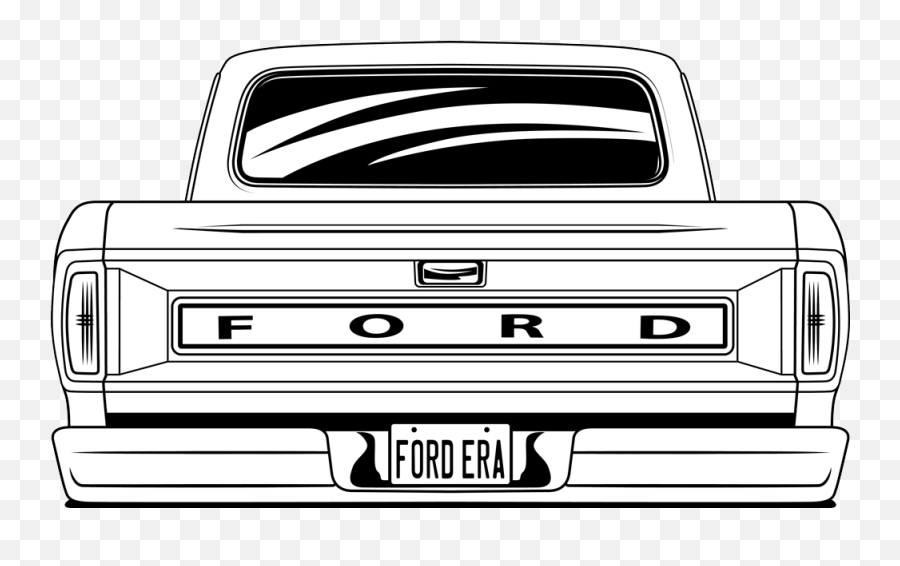 Ford F - Black And White Ford Truck Clipart Emoji,Old Truck Clipart