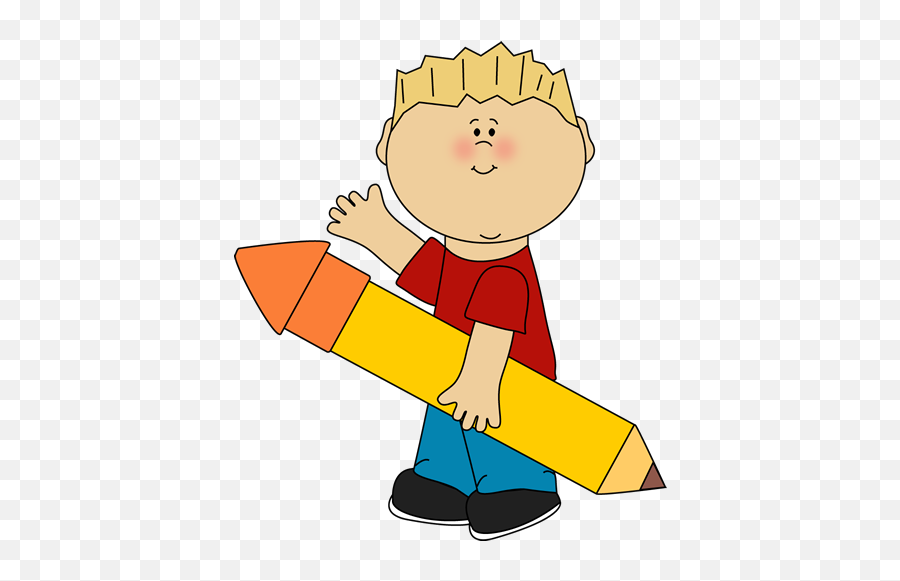 Pencil Clip Art - Clip Art Boy With Pencil Emoji,Pencil Clipart