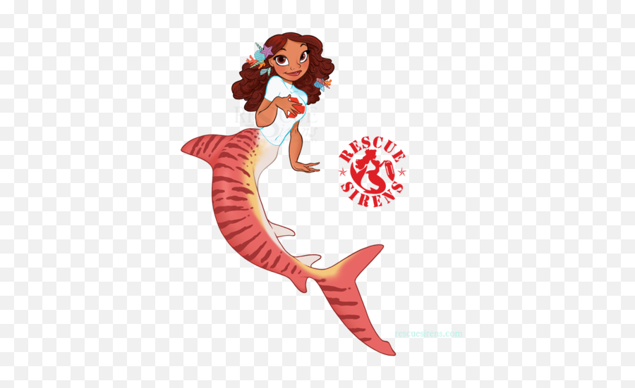 Tiger Shark - Tailed Mermaid Kelby Meet The Rescue Sirens Shark Mermaid Tail Emoji,Mermaid Tails Clipart