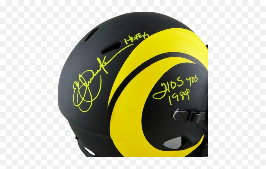 Eric Dickerson Los Angeles Rams Signed La Rams Full - Sized Eclipse Speed Helmet With 2 Insc Bas Coa St Louis Solid Emoji,New L.a.rams Logo