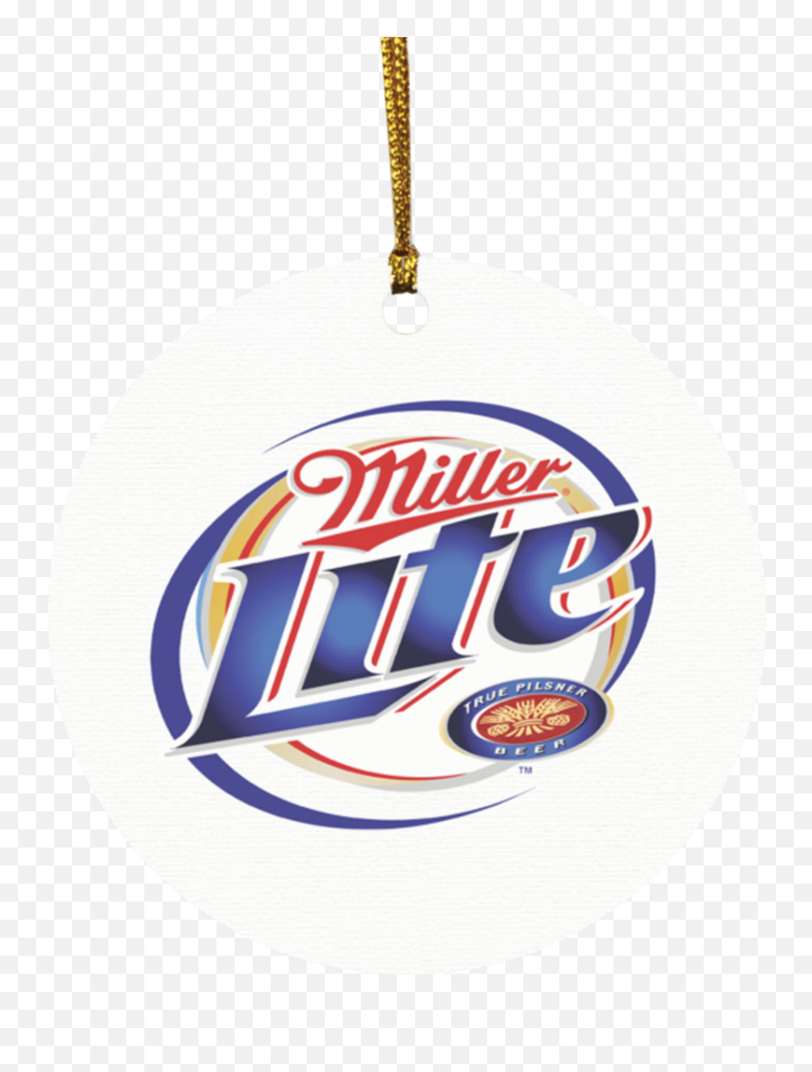 Miller Lite Christmas Circle Ornament - Charing Cross Tube Station Emoji,Miller Lite Logo
