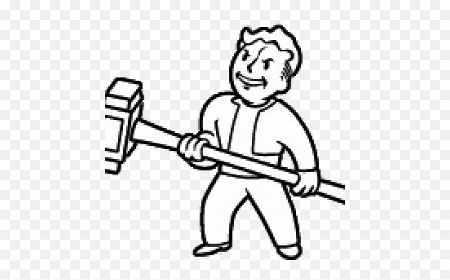 Click To Edit - Super Sledge Vault Boy 480x480 Png Easy How To Draw Hunter Emoji,Sledge Clipart