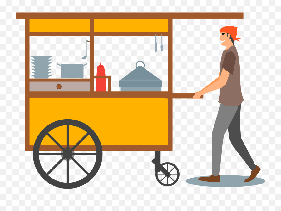 Traditional Culinary Food Truck Clipart Free Download - Cartoon Street Food Png Emoji,Ice Cream Truck Clipart