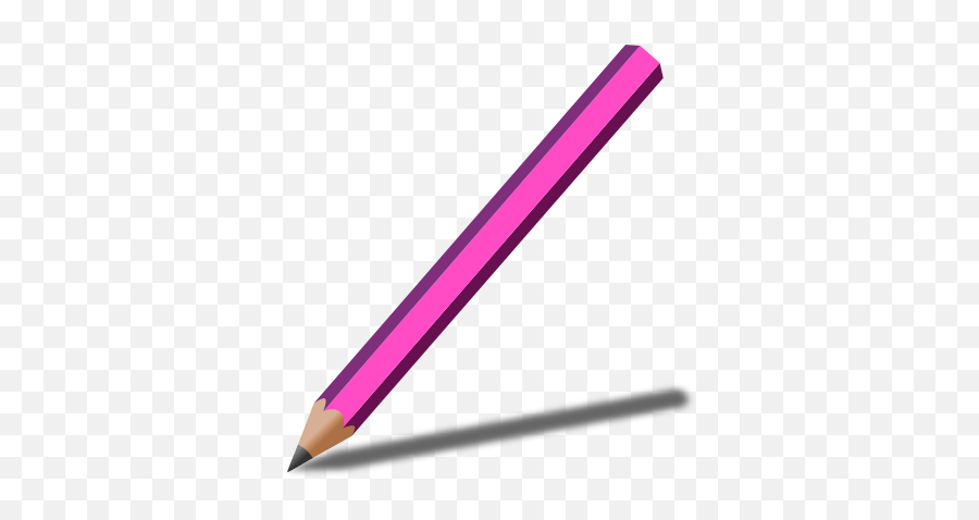 Violet Clipart Pink Pencil - Pink Pencil Clip Art 386x400 Pink Pencils Png Emoji,Violet Clipart