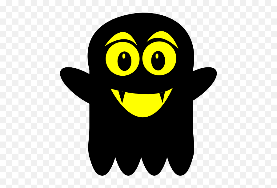 Black Ghost Clip Art At Clker - Ghosts Clip Art Black Emoji,Ghost Clipart Black And White